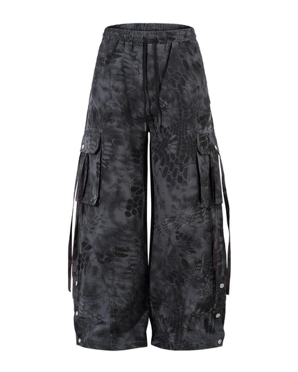 TALKLESSFASHION M / Black Multil - Camouflage Snake Skin Pattern pant -----0471