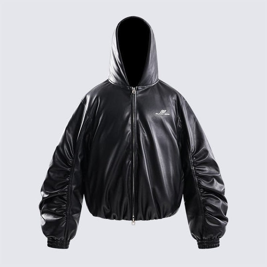 Hooded Leather Jacket