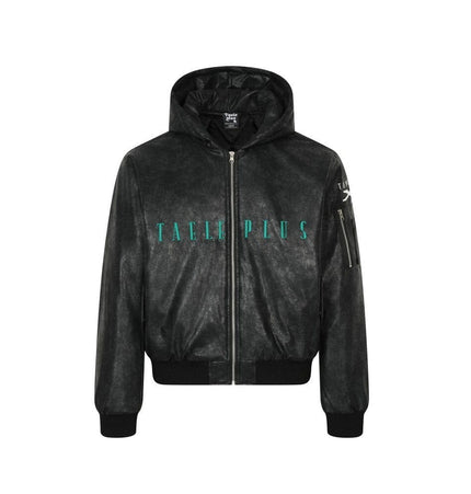 TALKLESSFASHION M / black Urban Wave Hooded zipper Jacket