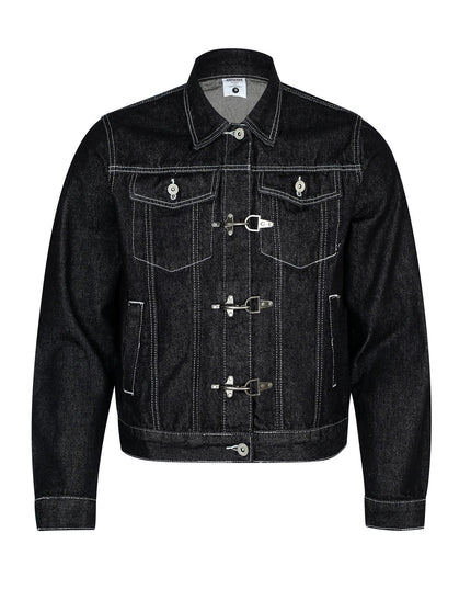 TALKLESSFASHION M / blue Chaotic High Street Individuality Design Loose Denim Jacket