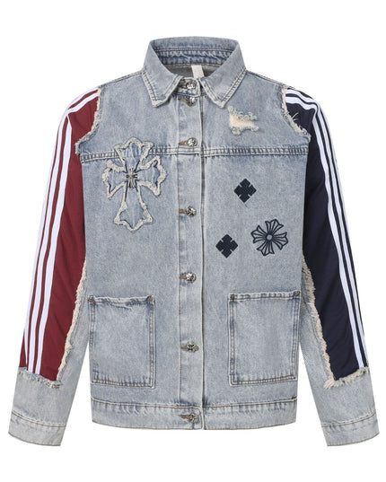 TALKLESSFASHION M / blue EON 26 spring new spot American street trendy high street individual design loose jacket jacket for women