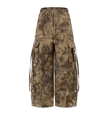TALKLESSFASHION M / Brown Multil -  Camouflage Snake Skin Pattern pant------8047