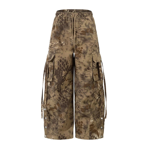 TALKLESSFASHION M / Brown Multil -  Camouflage Snake Skin Pattern pant------8047