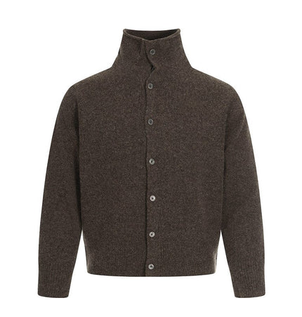 TALKLESSFASHION M / Coffee MY018 GXFortune Fall/Winter American Lazy Luxury Wool Blend Cardigan Sweater Loose Knitwear Couple