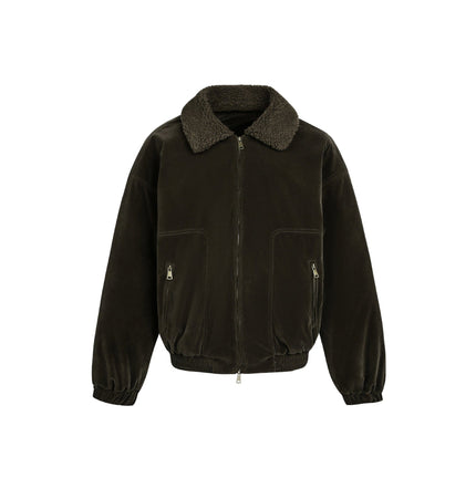 TALKLESSFASHION M / Dark gray New Real Shot American Street Padded Jacket