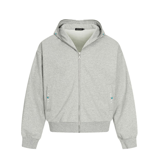 Turquoise Zip Hoodie