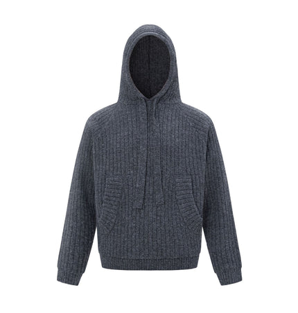 TALKLESSFASHION M / gray 27234 American Style 2024 Fall/Winter Vintage Men's Sweater Solid Color Design Premium Men's and Women's Hooded Sweaters Knitwear