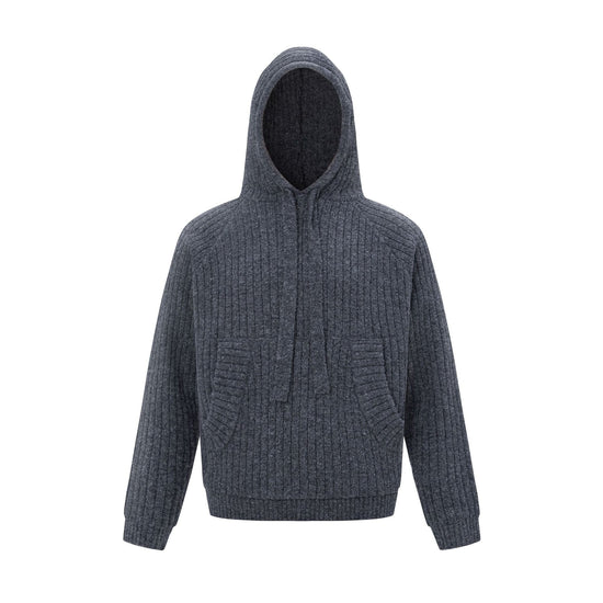 Solid Hooded Knit