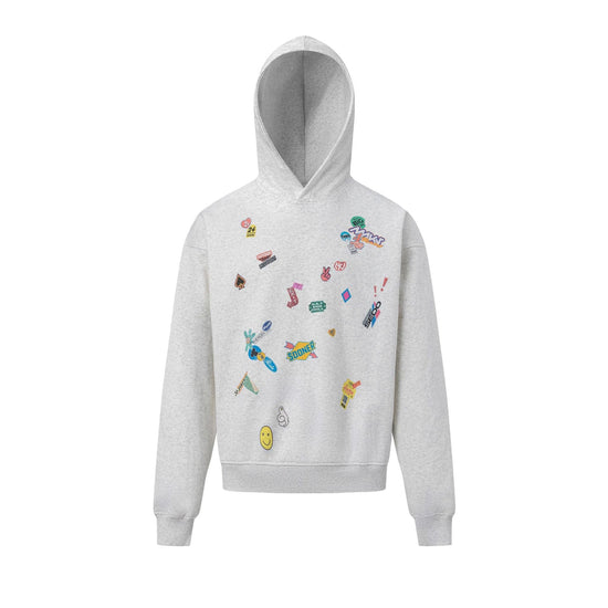 American Retro Fun Sticker Hoodie