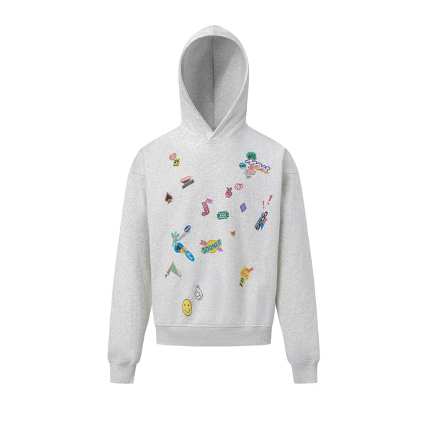 American Retro Fun Sticker Hoodie