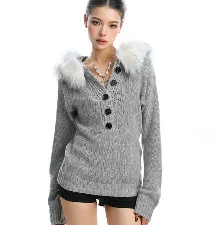 TALKLESSFASHION M / gray Hot Girl Waist-Cinch Knit Top