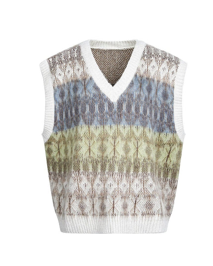 TALKLESSFASHION M / gray Korean Couple V-Neck Sweater Vest