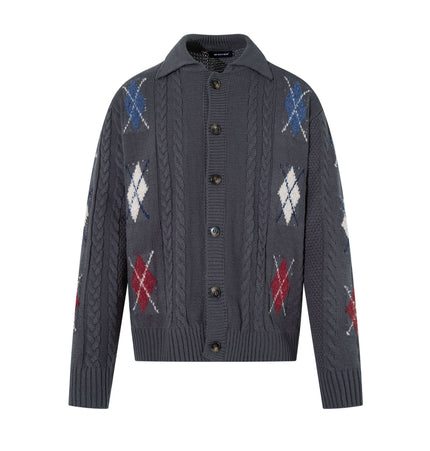 TALKLESSFASHION M / gray Vintage Cozy Knit Cardigan
