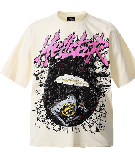 TALKLESSFASHION M HELLSTARSTA all-over vintage short-sleeved T-shirt