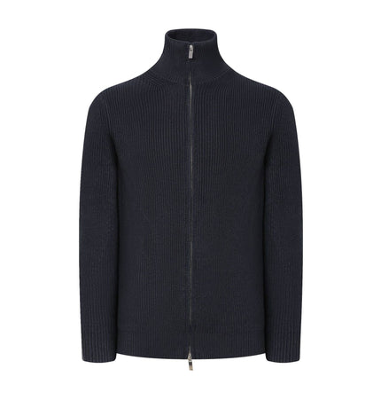 TALKLESSFASHION M / Navy Retro Chic Knit Cardigan