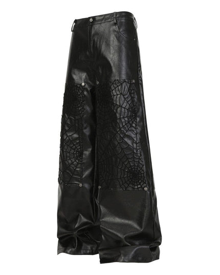 TALKLESSFASHION M / Picture black pants Crocodile print shoulder pads, leather jackets, jackets, niche European and American hiphop jackets, men's trends, high-end vintage tops