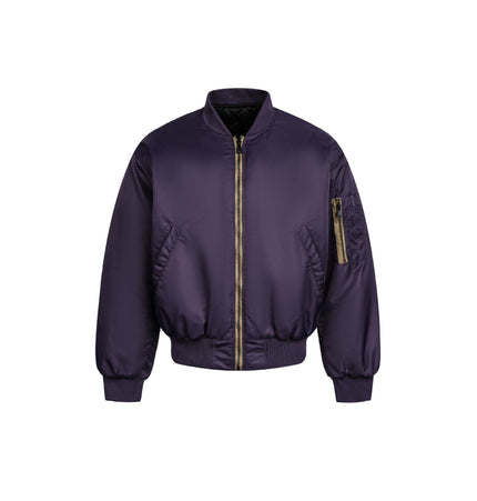 TALKLESSFASHION M / purple American Retro Padded Bomber Jacket