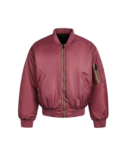 TALKLESSFASHION M / red American Retro Padded Bomber Jacket