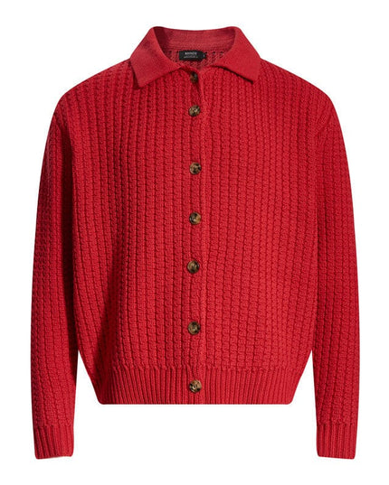 TALKLESSFASHION M / red GXFortune American Vintage Button-Down Cardigan Sweater Cleanfit Versatile Lazy Short Knit