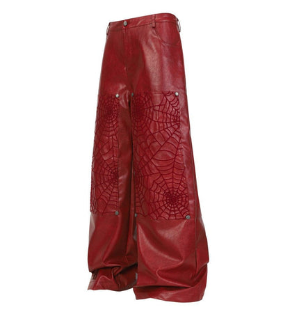 TALKLESSFASHION M / Red pants Crocodile print shoulder pads, leather jackets, jackets, niche European and American hiphop jackets, men's trends, high-end vintage tops