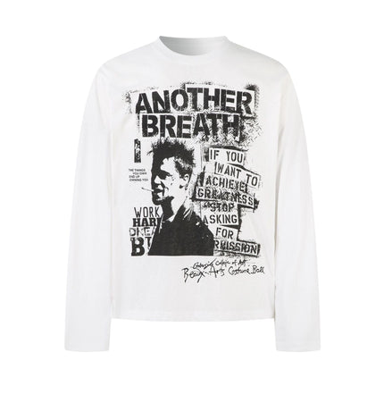 TALKLESSFASHION M / white Jiayiku Autumn 2025 New American Retro Hip-Hop Trendy Brand Tee Street Culture Shirt Punk T-Shirt Long Sleeve Men