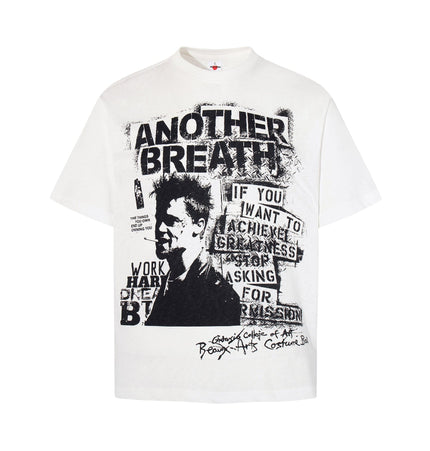 TALKLESSFASHION M / white Jiayiku's 2026 new summer T-shirt, American hip-hop niche personality, punk rock character, short-sleeved base shirt