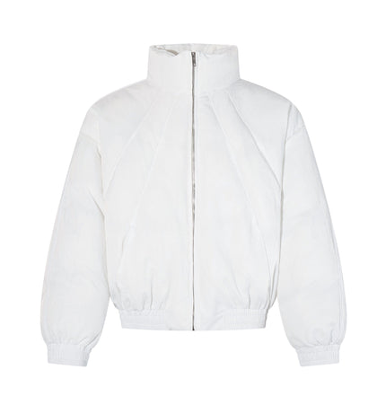 TALKLESSFASHION M / white Retro Winter Padded Jacket