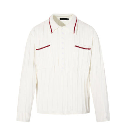 TALKLESSFASHION M / white Vintage Cozy Knit Sweater