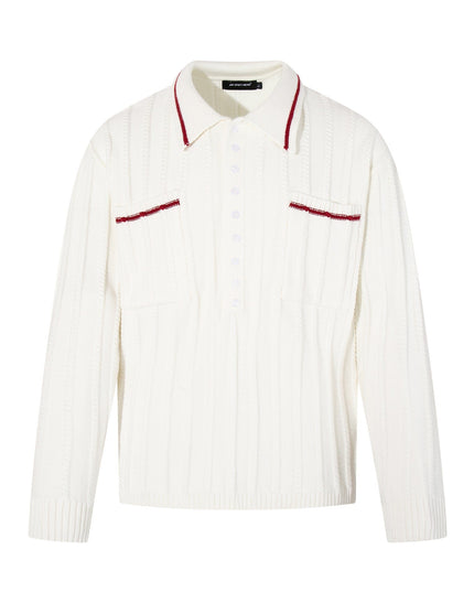 TALKLESSFASHION M / white Vintage Cozy Knit Sweater