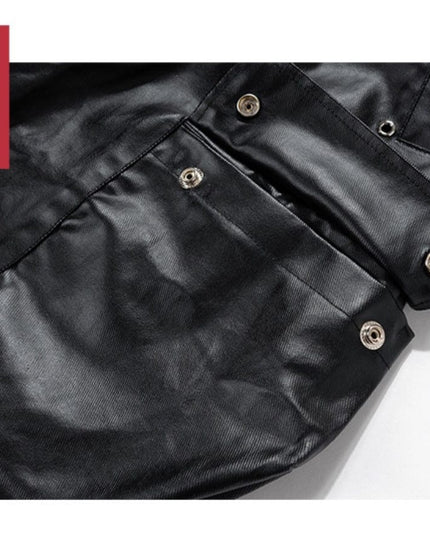 TALKLESSFASHION MatteCoat Casual leather Pants—-5388