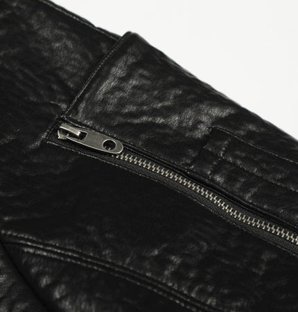 TALKLESSFASHION Mecha Pilot Padded Leather Jacket