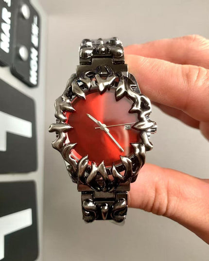 TALKLESSFASHION Millennial special-shaped watches, mid-vintage, European and American style, high-end personality, creativity, niche design, carved tide men's watches