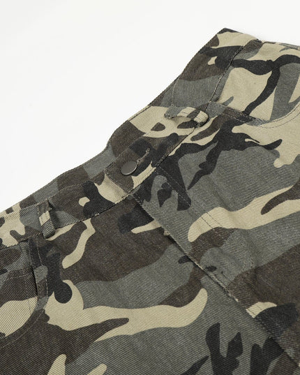 TALKLESSFASHION New American Street Chao High Street Personality Design Camouflage Casual Pants
