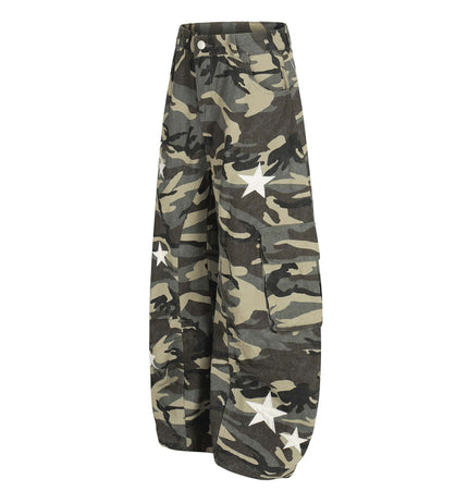 TALKLESSFASHION New American Street Chao High Street Personality Design Camouflage Casual Pants