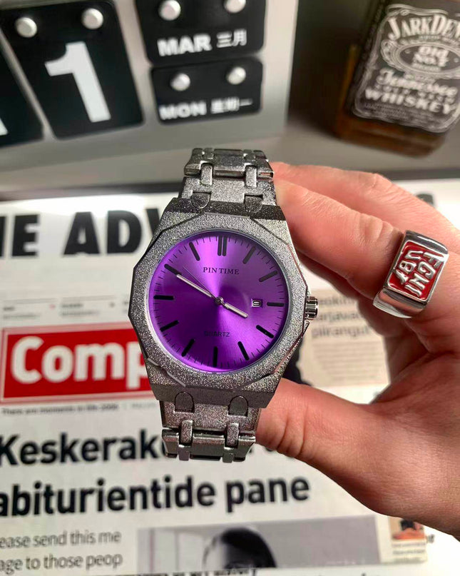 TALKLESSFASHION New frosted silver watch