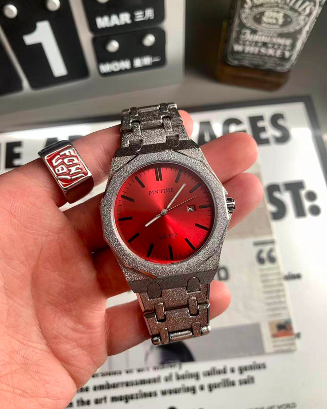 TALKLESSFASHION New frosted silver watch
