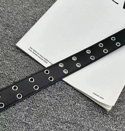 TALKLESSFASHION New Stylish Y2K Hollow PU Leather Fashion Punk Belt For Men