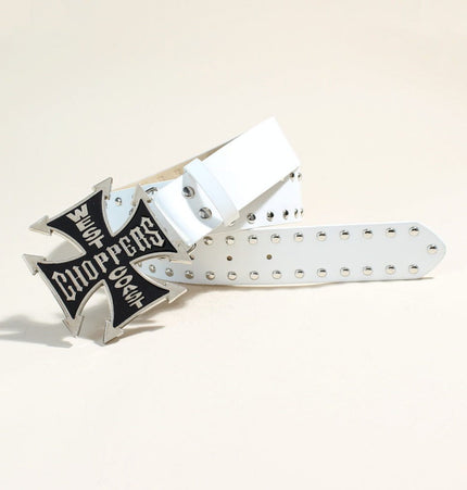 TALKLESSFASHION New Trend Belt Fashion Personality Willow Stud Youth Belt Punk Cross Snap Casual Pants Belt In Stock Wholesale