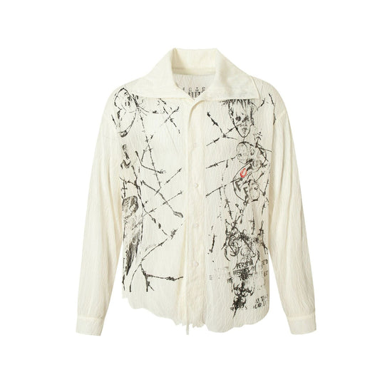 Graffiti Pleated Shirt