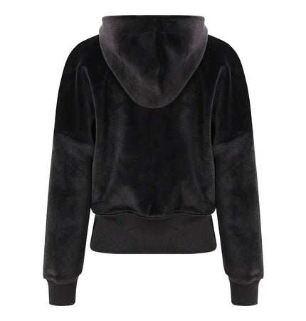 TALKLESSFASHION Niche Gold Velvet Cropped Hood