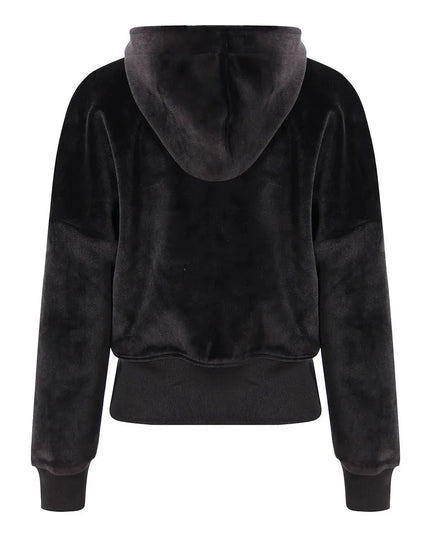 TALKLESSFASHION Niche Gold Velvet Cropped Hood