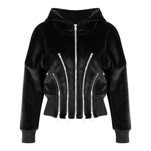 THETLSTUDIO Niche Gold Velvet Cropped Hood
