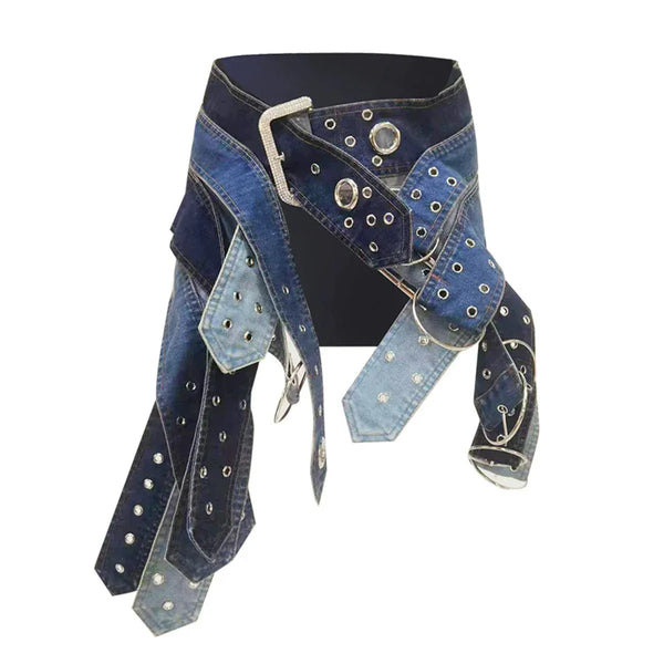 Niche Hot Girl High-Waist Denim Skirt