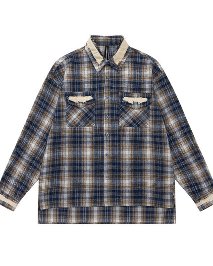 TALKLESSFASHION Niche Loose Lapel Shirt—2112
