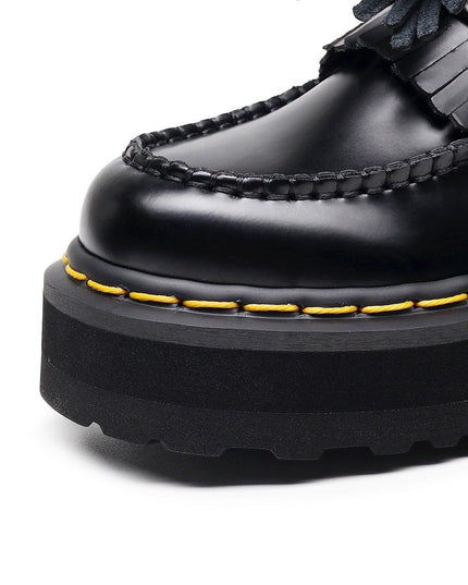 TALKLESSFASHION [No foot grinding] lightweight-platform tassel loafers, female genuine leather low-top heightened black small leather shoes four-season boots 5