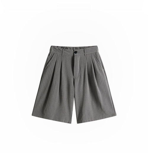 THETLSTUDIO Old Money Pleated Striped Shorts