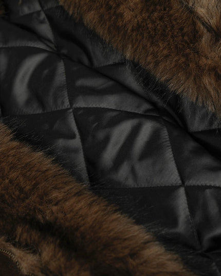 TALKLESSFASHION Old Money Suede Wool Collar Jacket