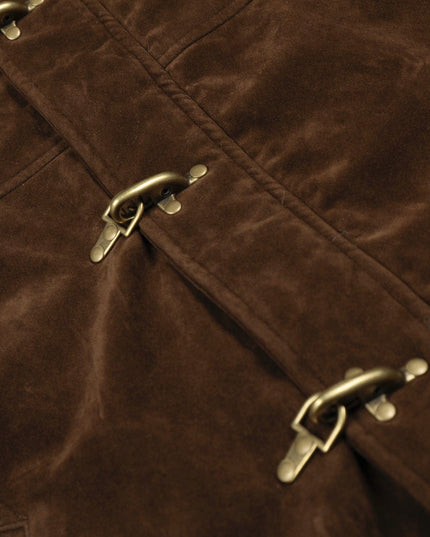 TALKLESSFASHION Old Money Suede Wool Collar Jacket