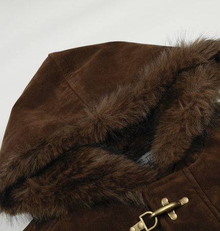 TALKLESSFASHION Old Money Suede Wool Collar Jacket
