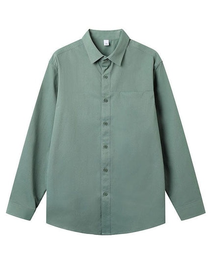 TALKLESSFASHION One Color Long Sleeve Shirt—1802